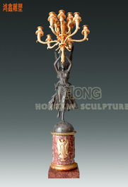 展翅神女的輝煌獻(xiàn)禮 解讀鴻鑫雕塑銅制七頭燭臺(tái)CH087的藝術(shù)與收藏價(jià)值